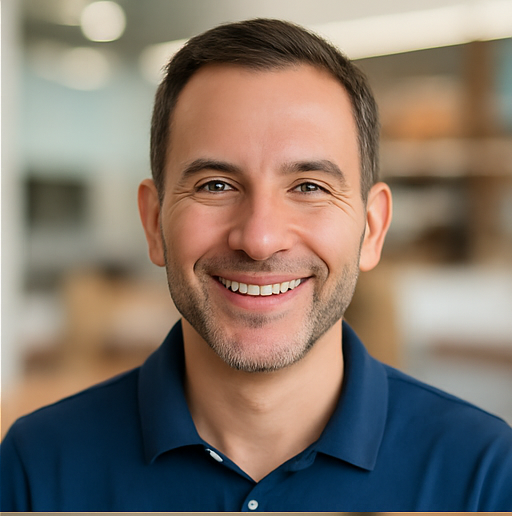 Foto de Carlos, gerente de loja de varejo